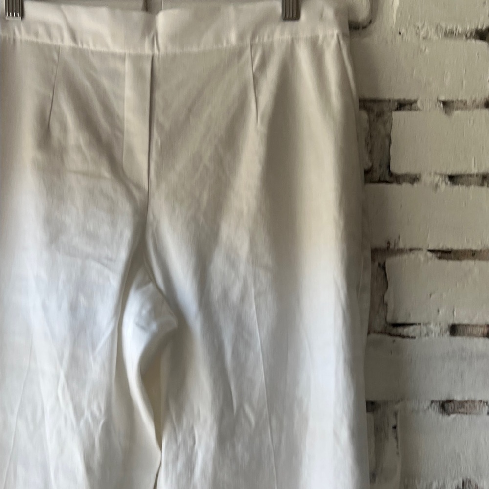 Aritzia Conan trouser White Tailored Linen Pants slim crop work trouser summer - Picture 3 of 10